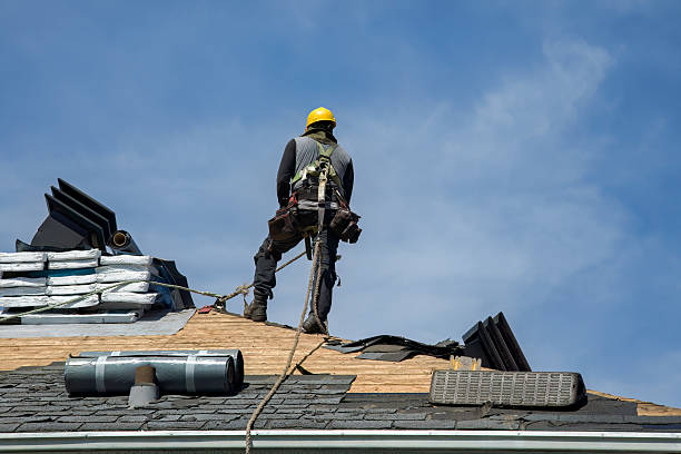 Professional Flat Roof Repair technician working in Wallpack Center, NJ
